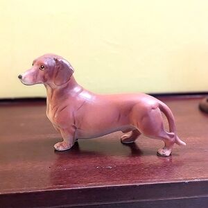 Antique red Dachshund Bone China male dog🐕❤️💎🎄